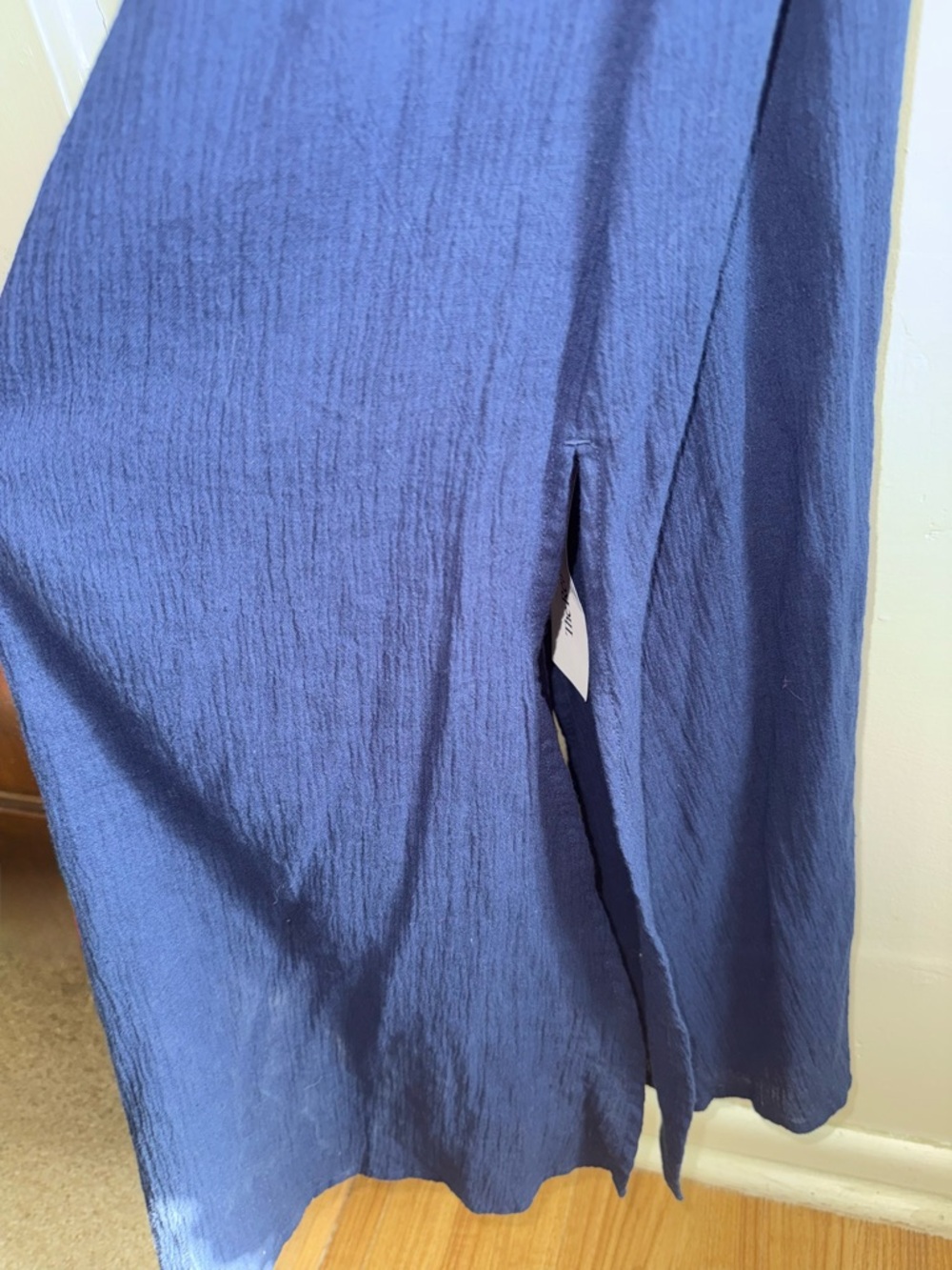 Rue Stiic Zion Maxi Dress in Navy Linen Blend - Open Back - Picture 11 of 16